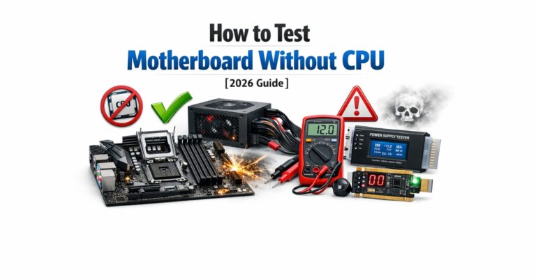  how to test a motherboard without a CPU